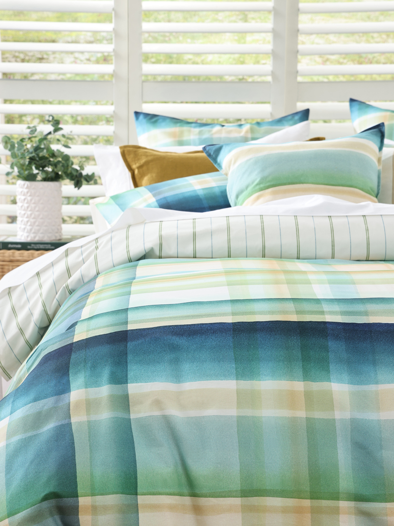 MM Linen Freddie Reversible Duvet Cover Set | Cotton Percale image 5